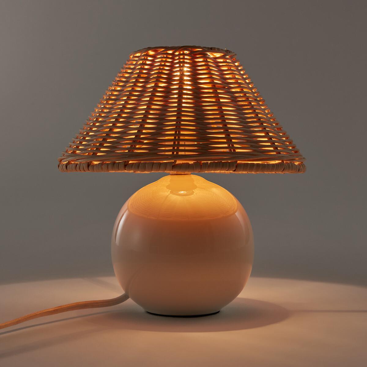 Alios Ceramic & Rattan Table Lamp – image 2
