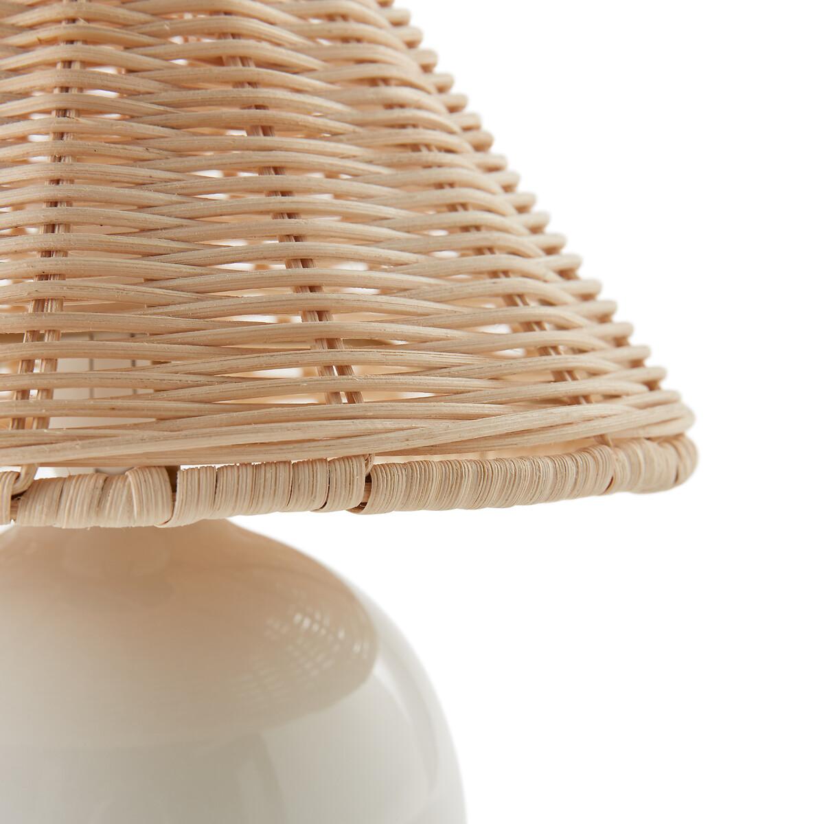 Alios Ceramic & Rattan Table Lamp – image 3