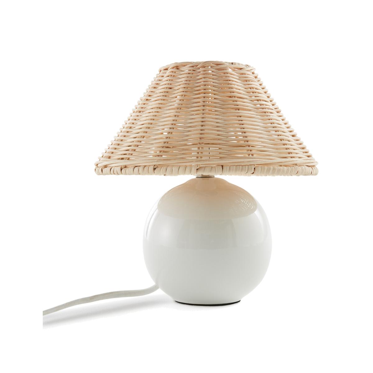 Alios Ceramic & Rattan Table Lamp – image 1
