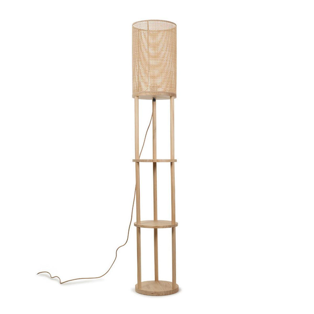 Wooden 3 Tier Shelf Floor Lamp – image 4