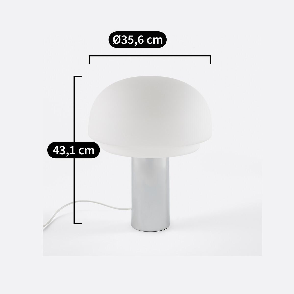 Floor Lamp in Opaline and Chrome Iron H43.1cm Agathilda – image 8