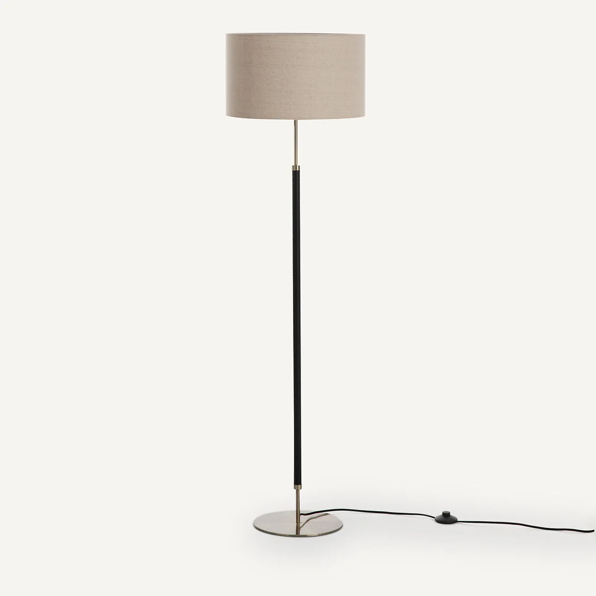 Jihana Brass Metal & Linen Floor Lamp – image 3