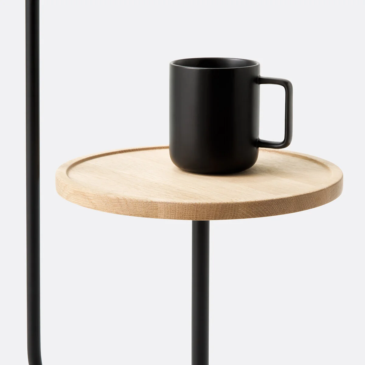 Mugli Iron Lamp with Oak Shelf – image 7