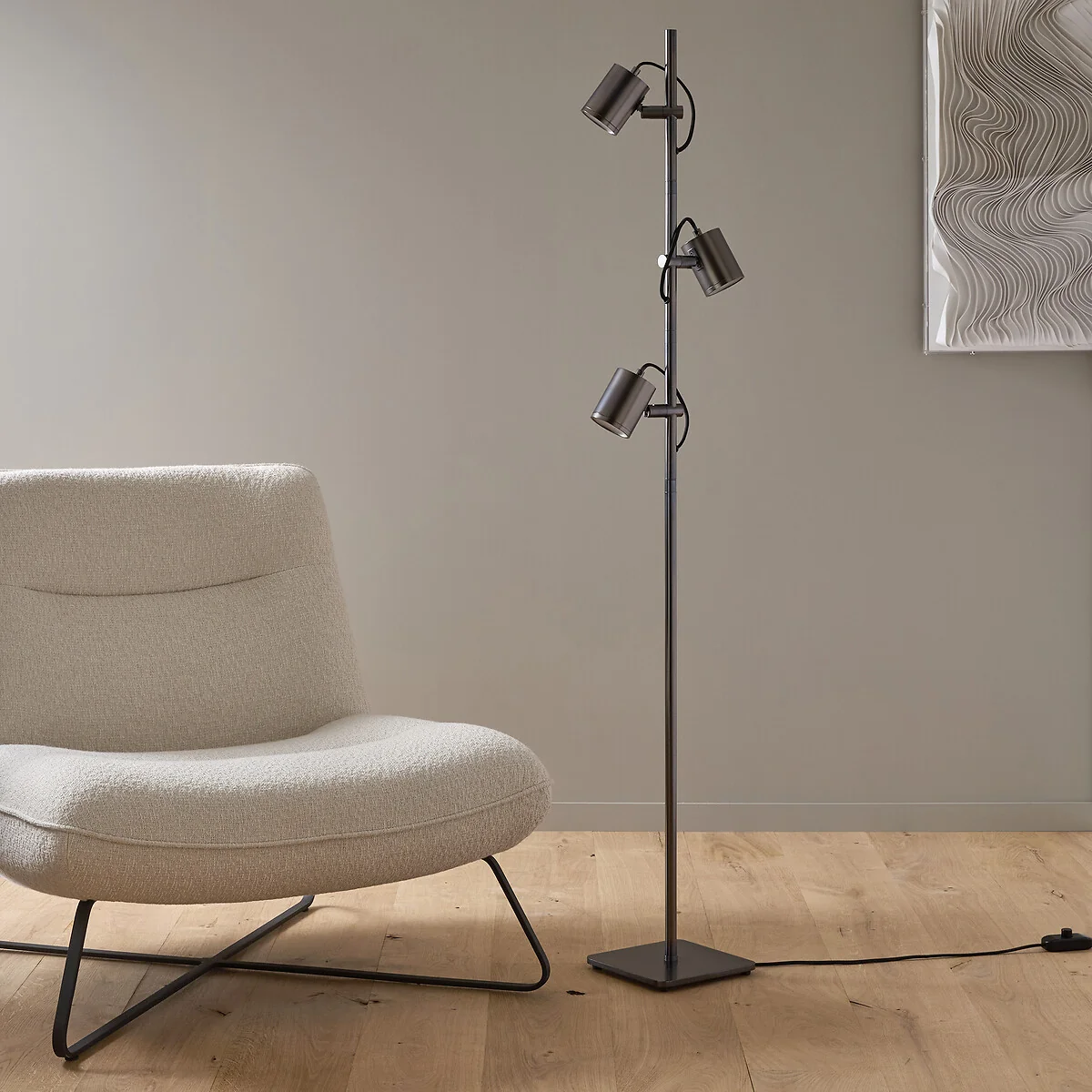 Girevole Graphite Lamp with 3 Adjustable Spotlights – image 3