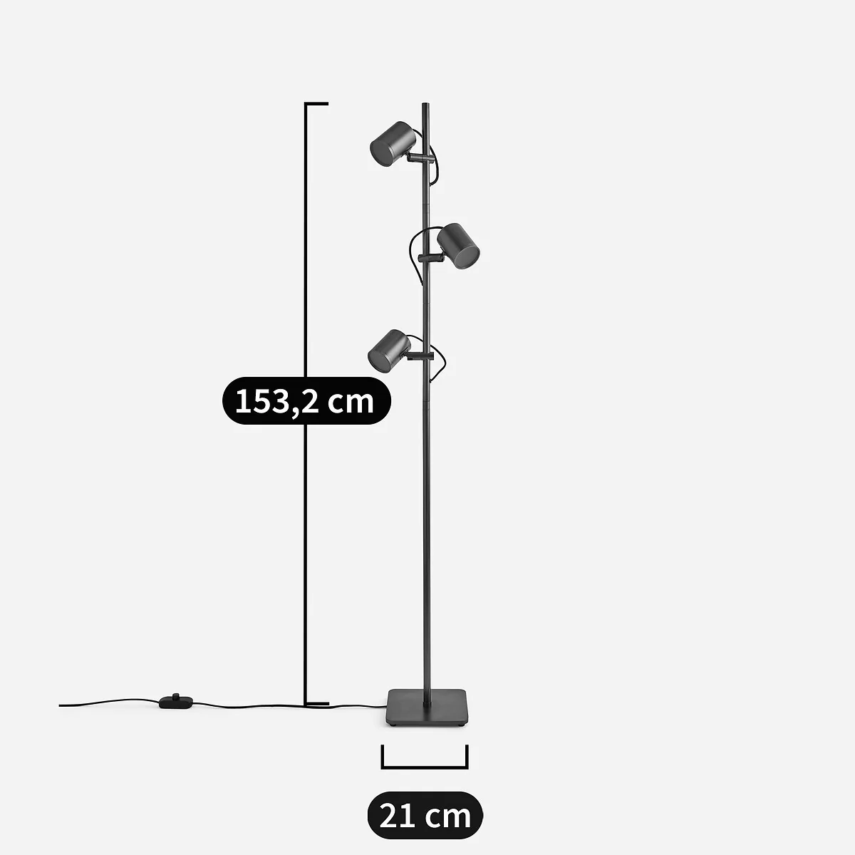 Girevole Graphite Lamp with 3 Adjustable Spotlights – image 9