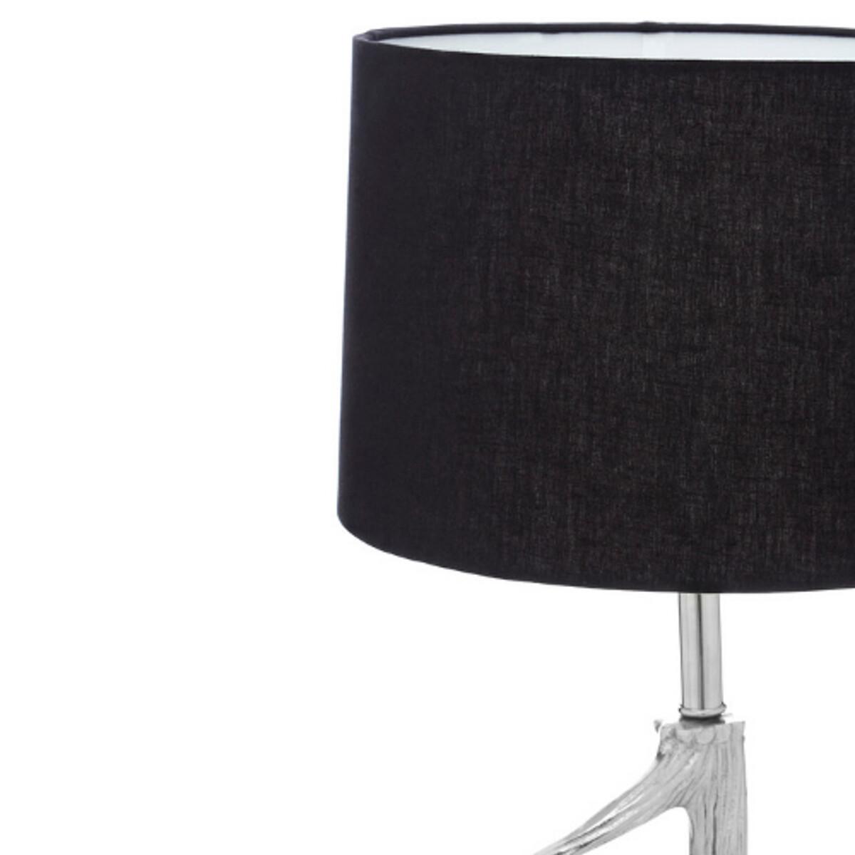 Silver Finish Antler Formation with Black Shade Table Lamp – image 2