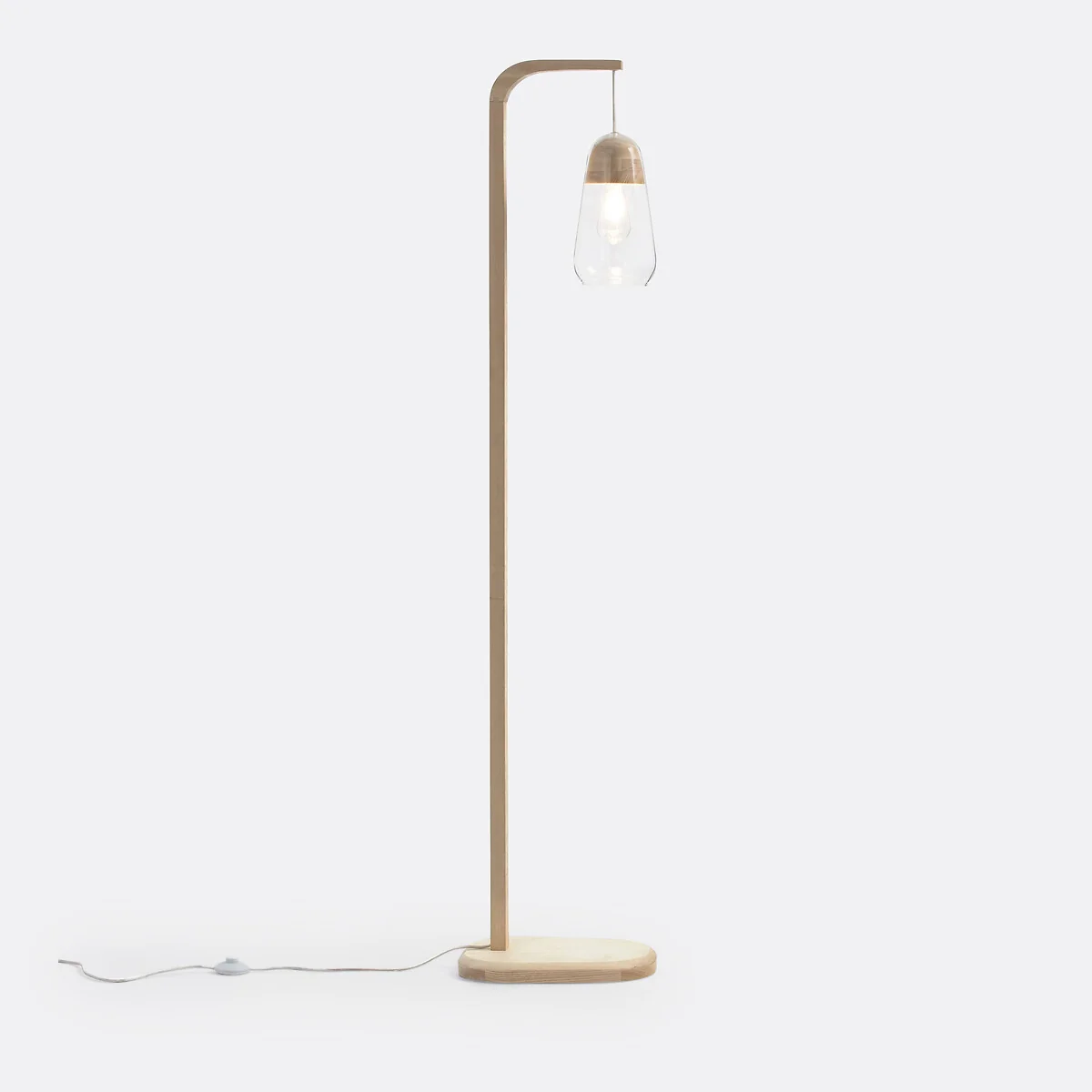 Nasoa Wood & Glass Floor Lamp – image 3