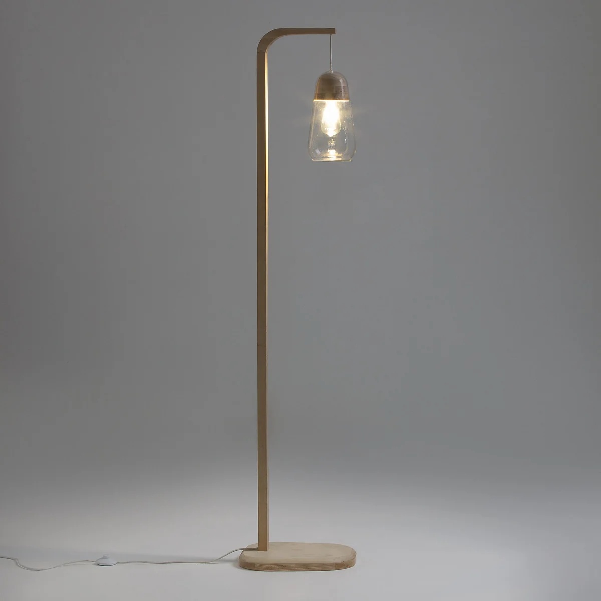 Nasoa Wood & Glass Floor Lamp – image 4