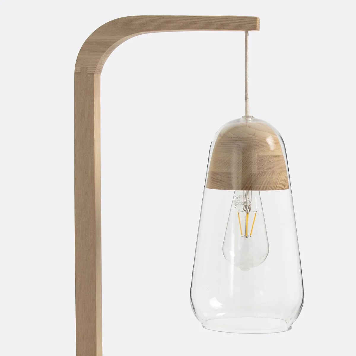 Nasoa Wood & Glass Floor Lamp – image 5