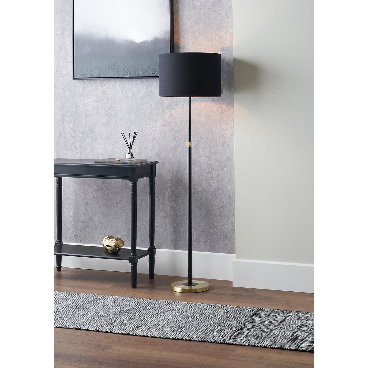 Black and Gold Metal Rise and Fall Floor Lamp – image 2
