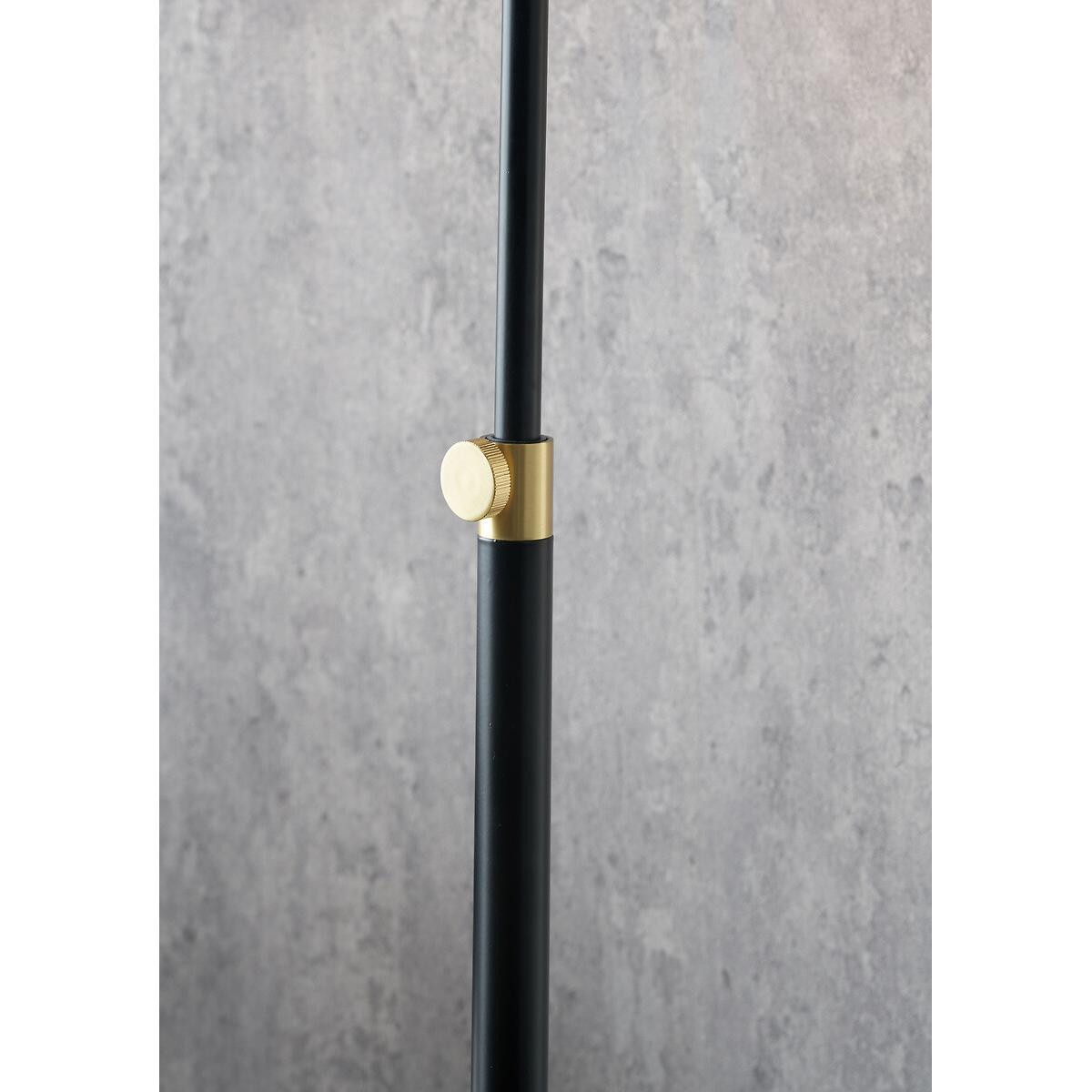 Black and Gold Metal Rise and Fall Floor Lamp – image 3