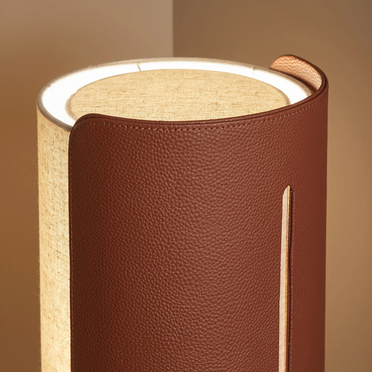 Glipie Imitation Leather and Linen Floor Lamp – image 5