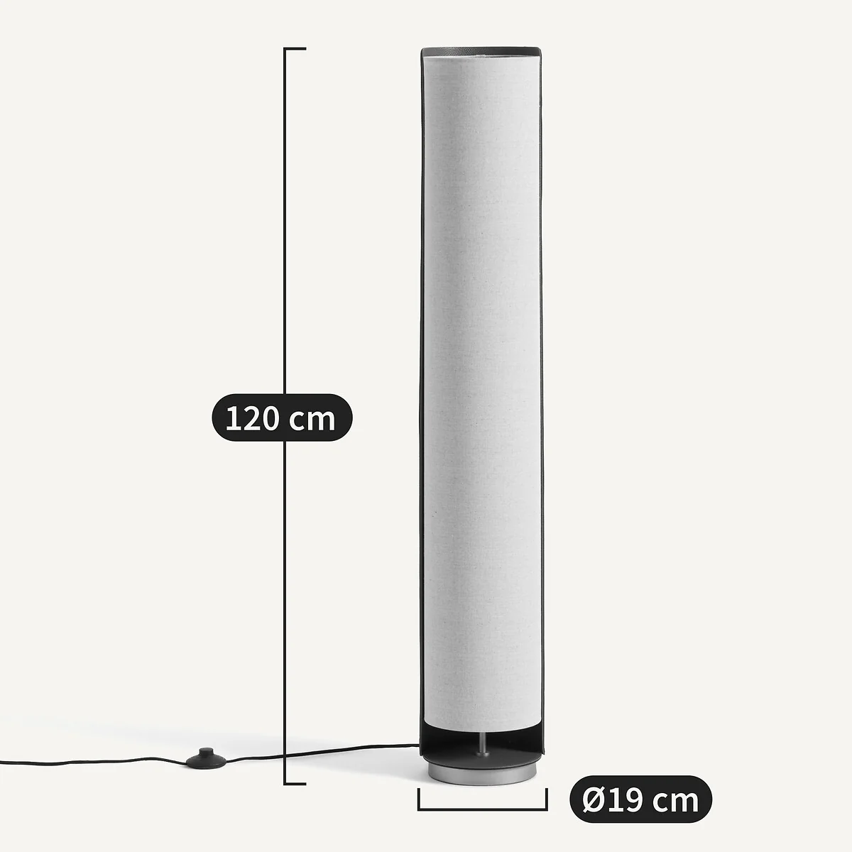 Glipie Imitation Leather and Linen Floor Lamp – image 7