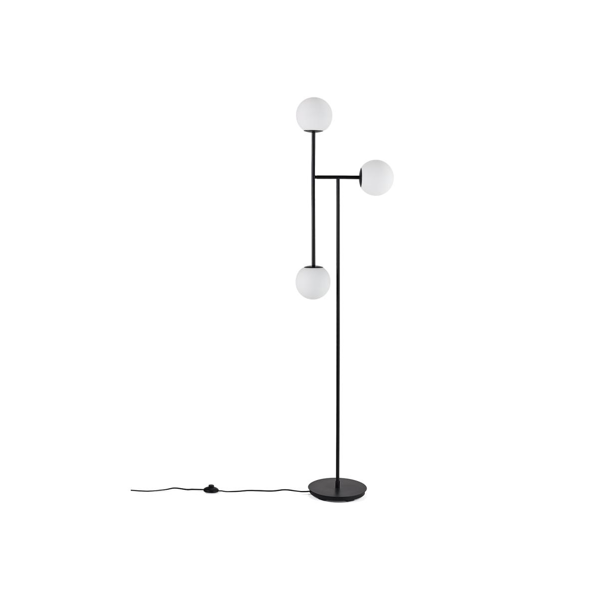 Atea Opaline Glass & Metal Floor Lamp