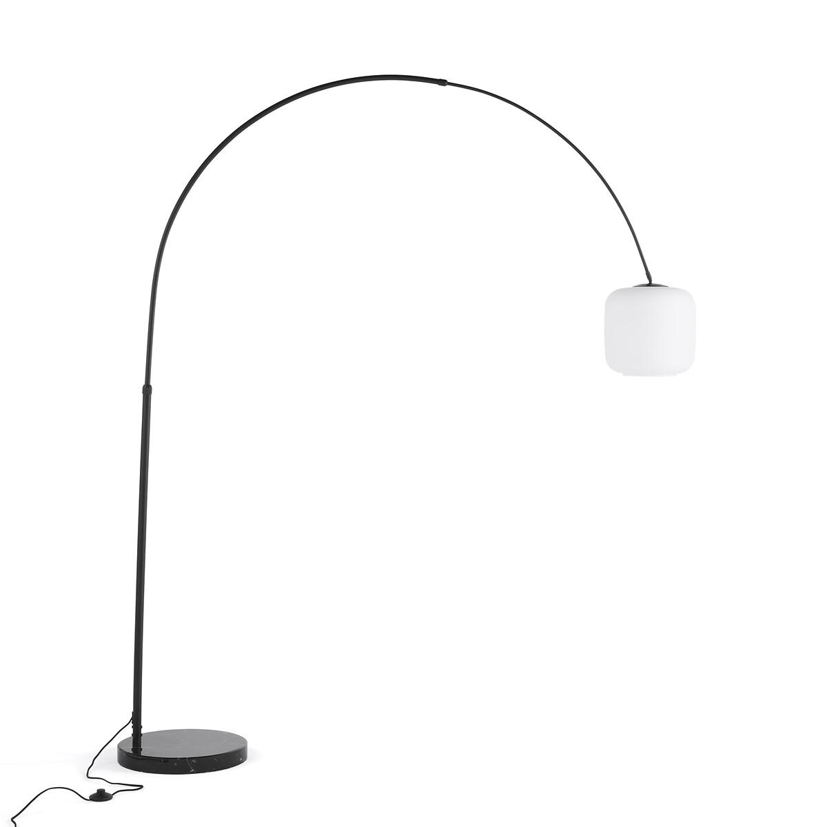 Elita Marble & Opaline Arch Floor Lamp – image 2