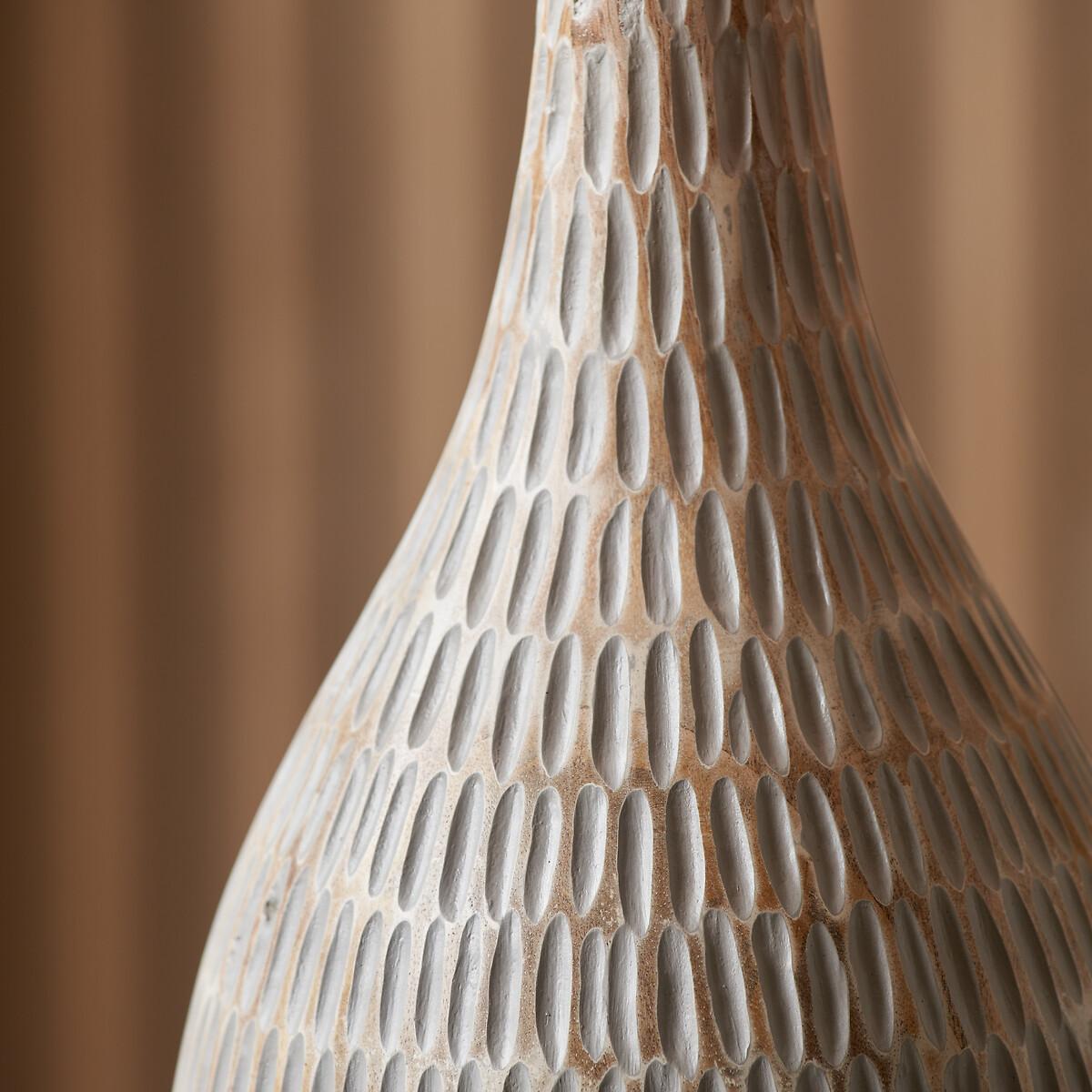 Ilyas Engraved Wood Bottle Table Lamp Base – image 3