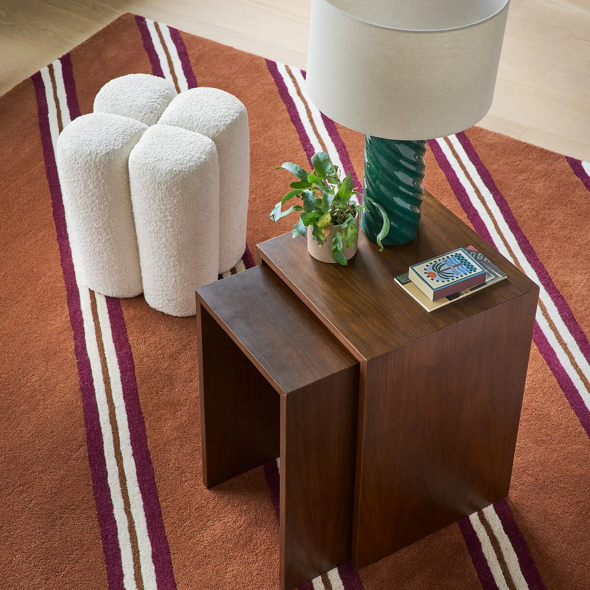 Dehen Ceramic and Linen Table Lamp – image 2