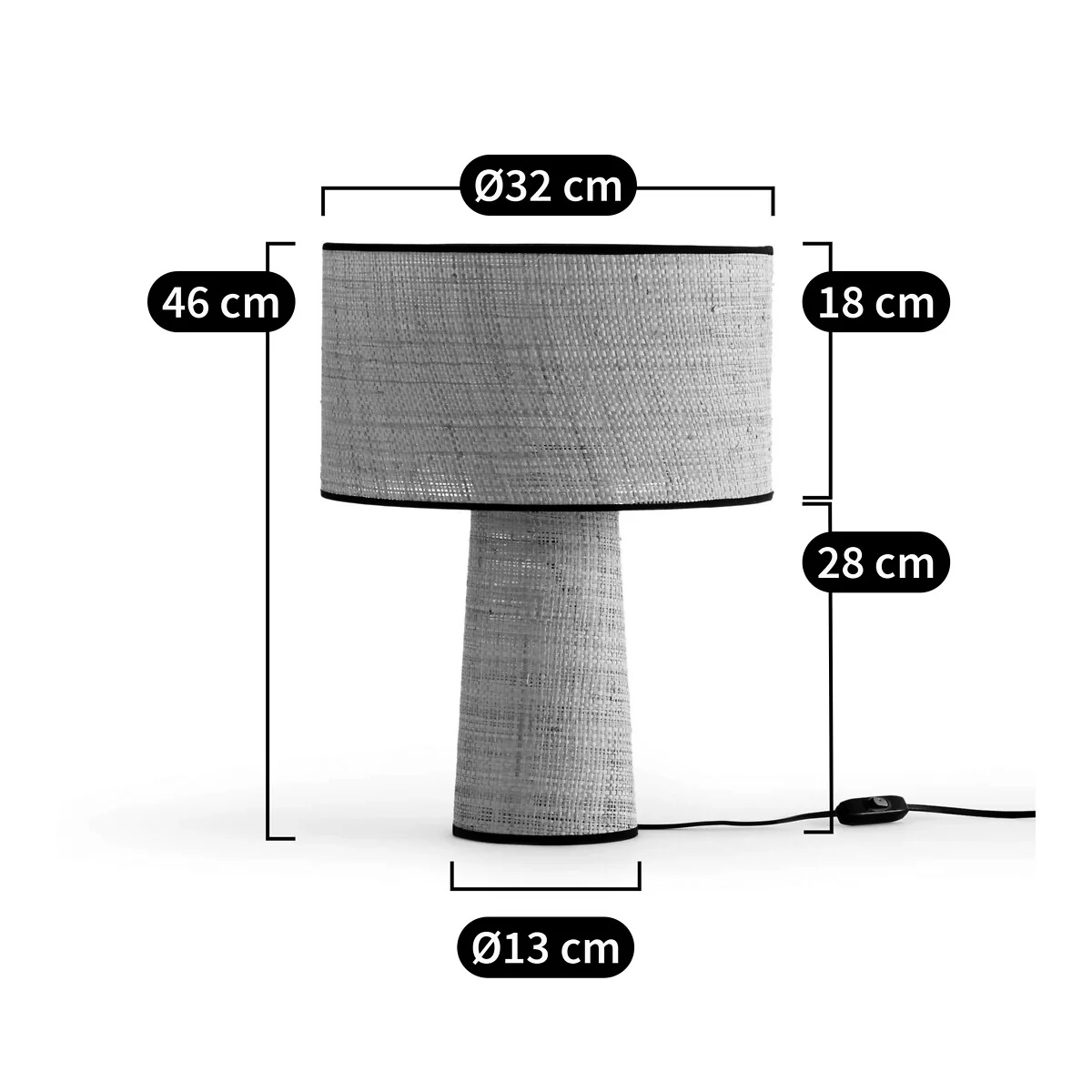 Dolkie Raffia Table Lamp – image 7