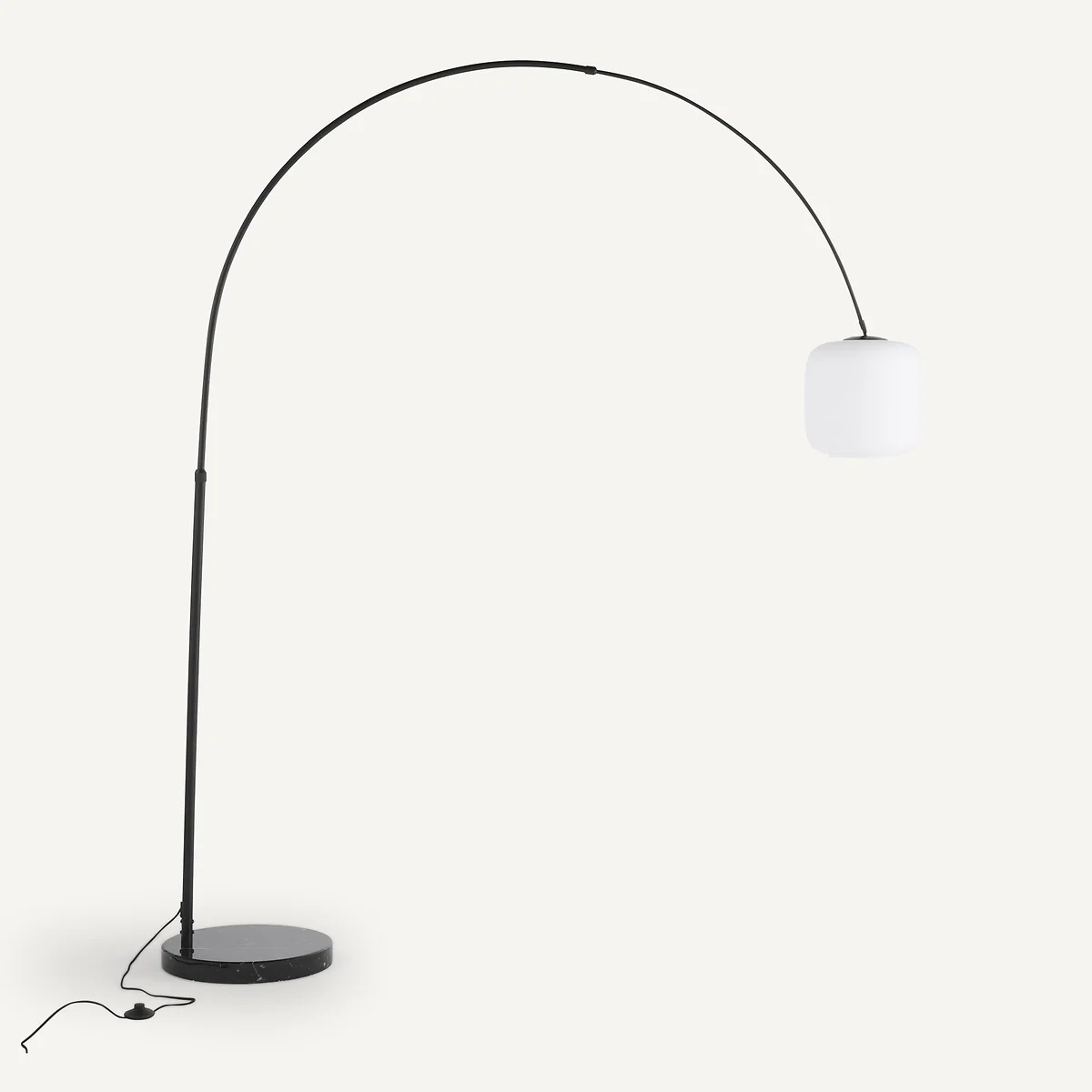 Elita Marble & Opaline Arch Floor Lamp – image 2