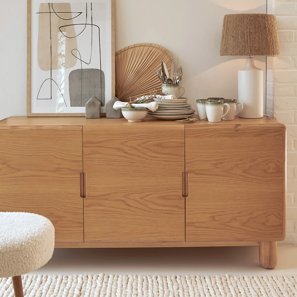 Yoru Ceramic and Hemp Table Lamp – image 2