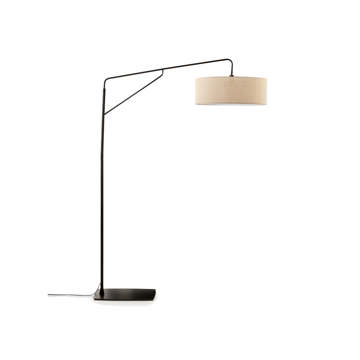 Cinqua Metal & Linen Arch Floor Lamp – image 1