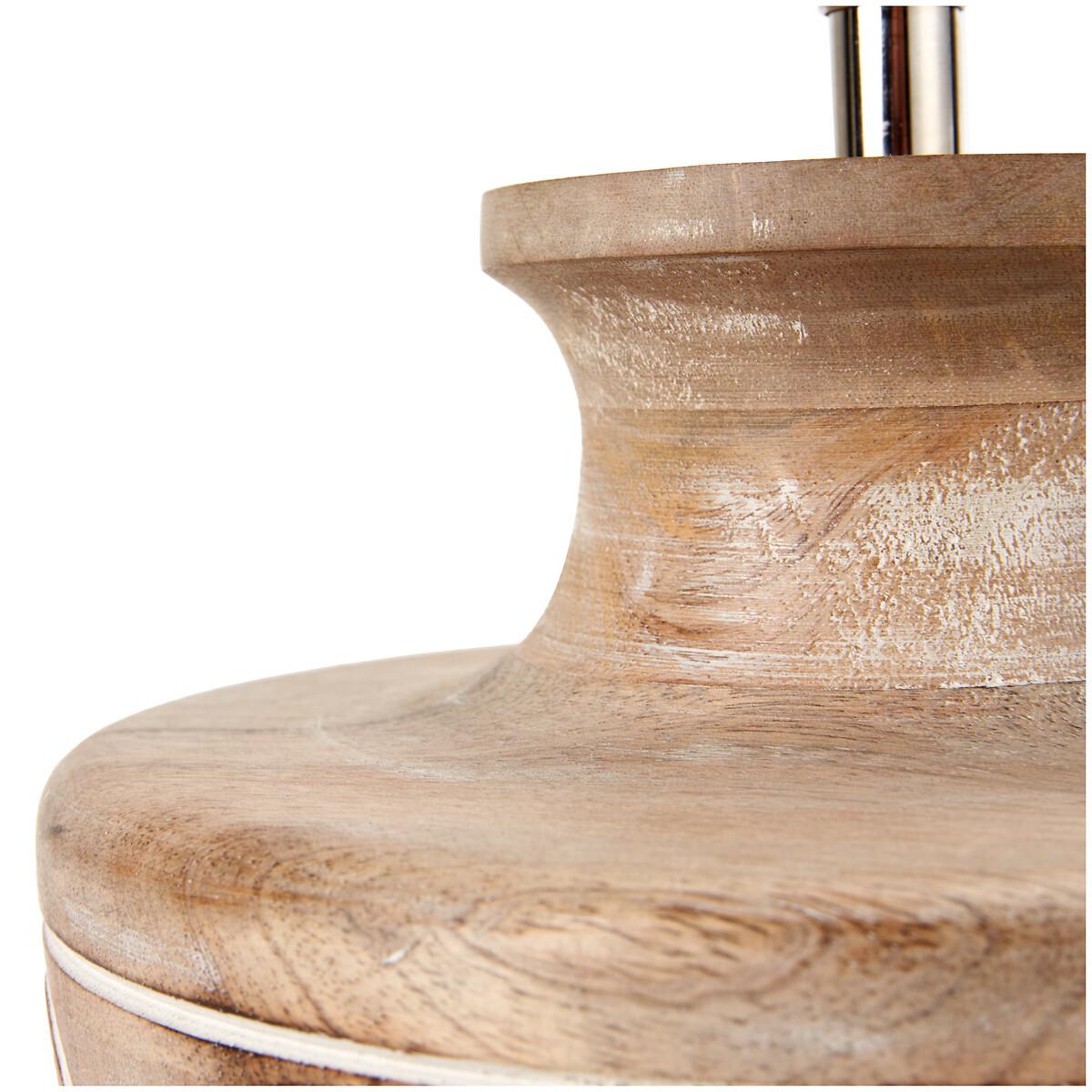 Large Carved Wood Table Lamp Base – image 2
