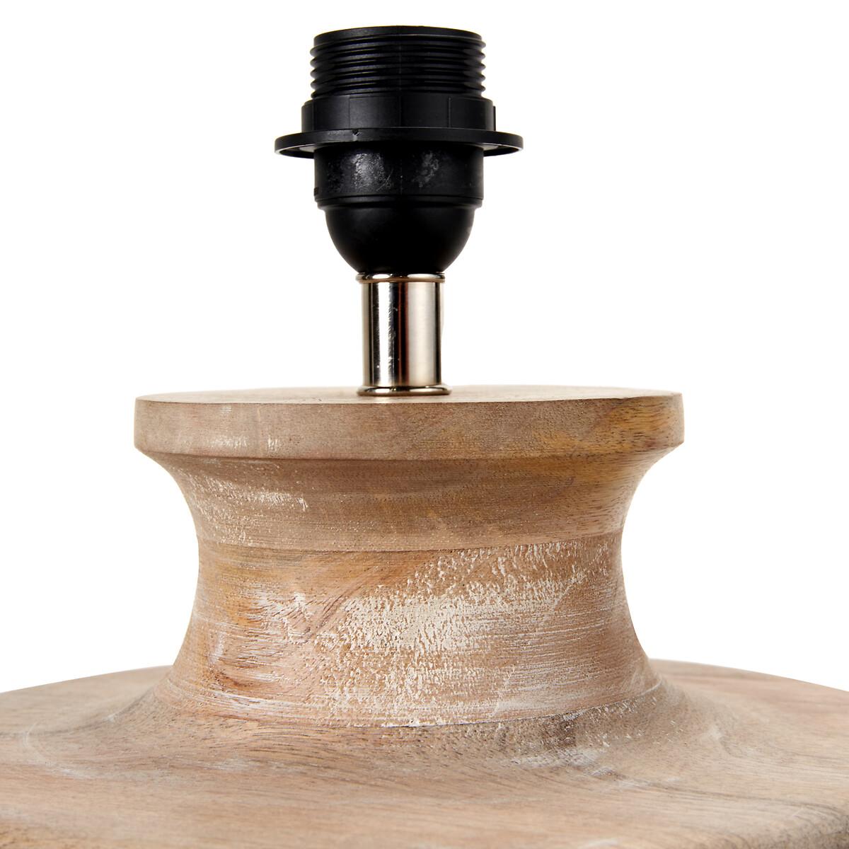 Large Carved Wood Table Lamp Base – image 9