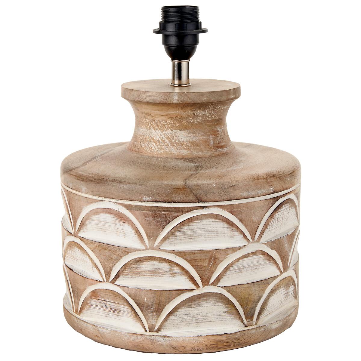 Large Carved Wood Table Lamp Base – image 10