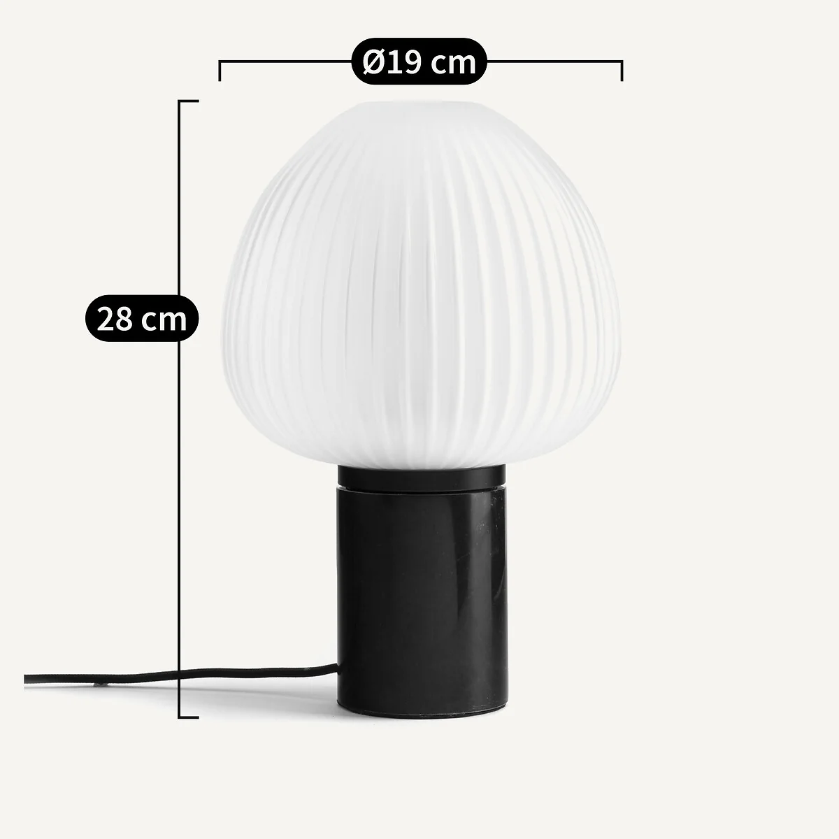 Chanya Frosted Glass Table Lamp – image 8
