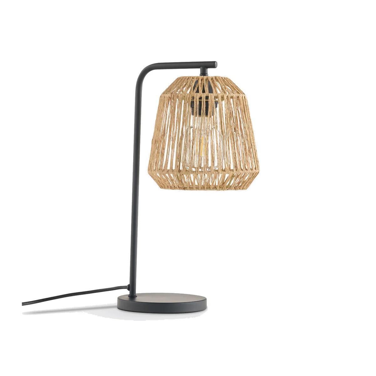 Yaku Table Lamp in Iron and Hemp – image 1