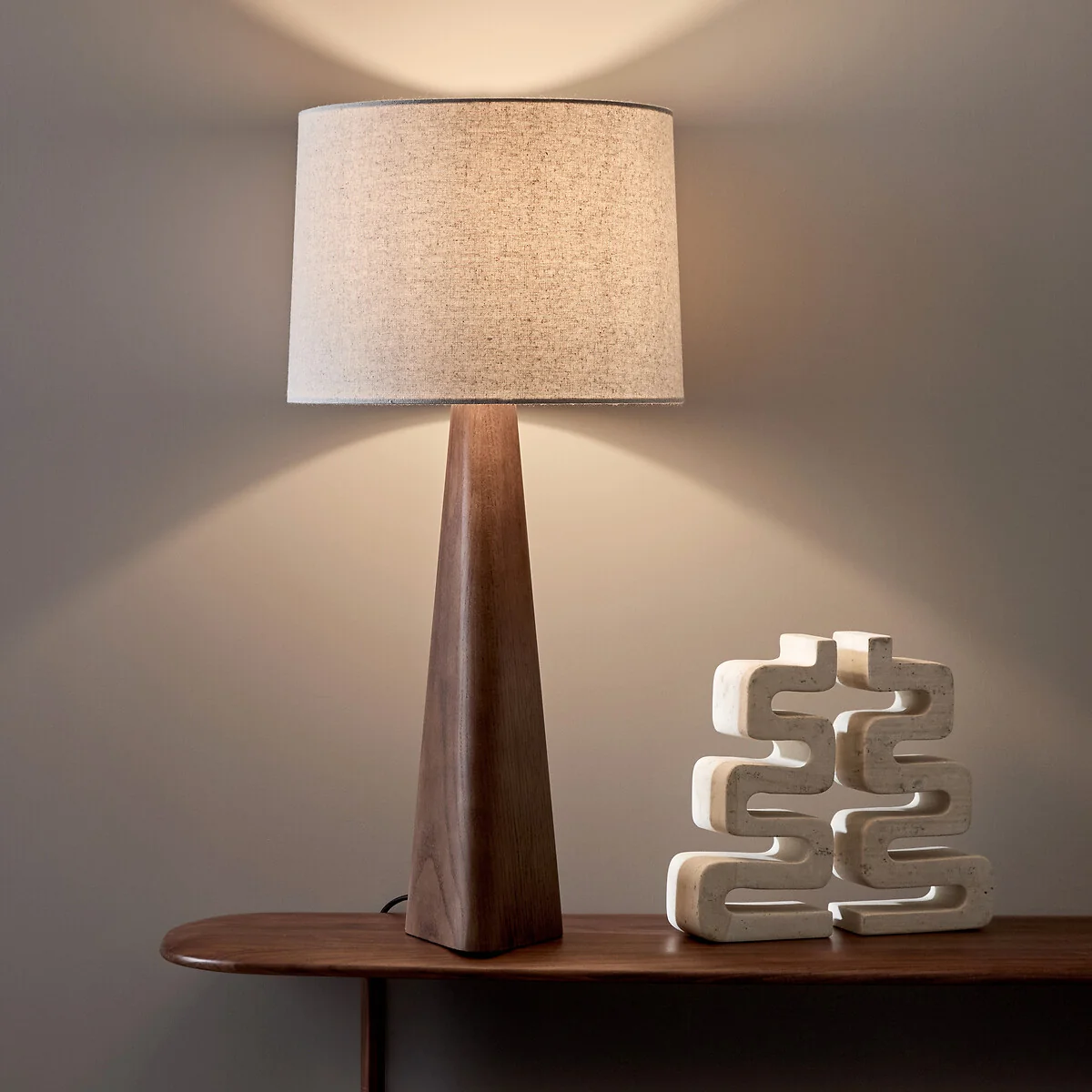 Nestwood Lamp in Walnut-Stained Oak and Linen – image 2