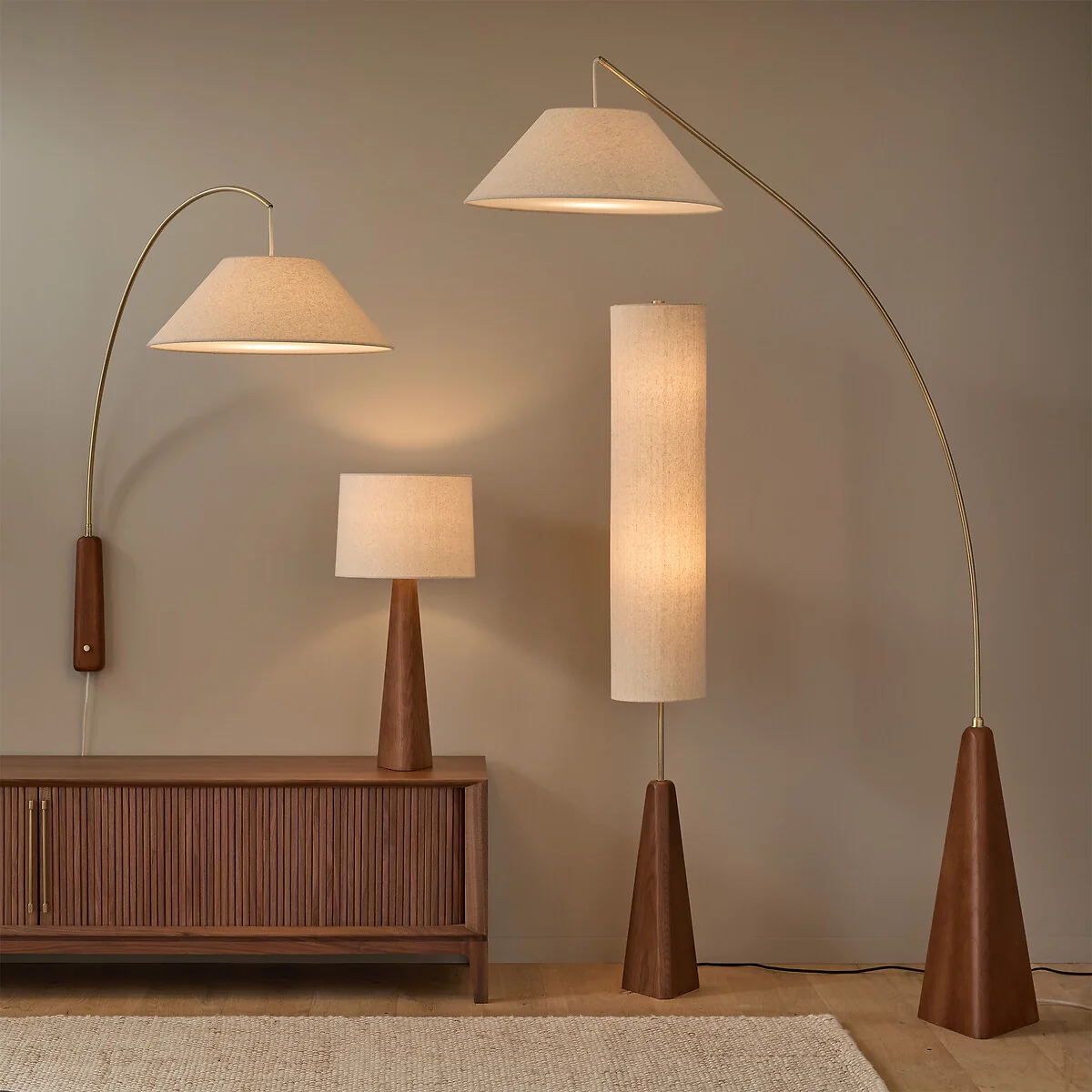 Nestwood Walnut-Stained Solid Oak Floor Lamp – image 8