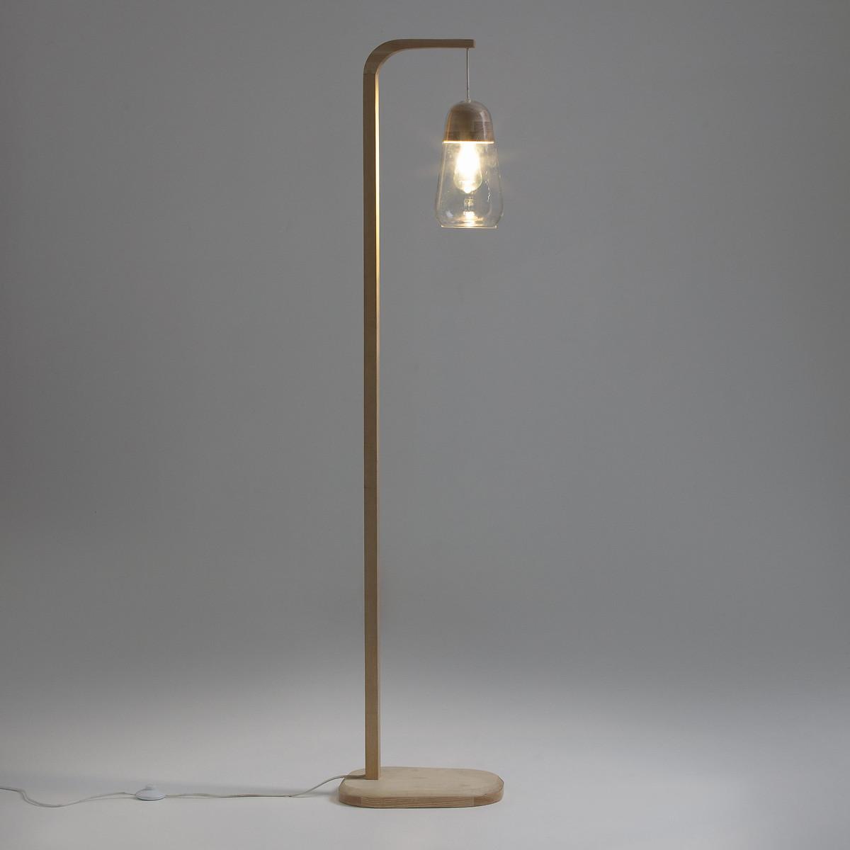 Nasoa Wood & Glass Floor Lamp – image 3
