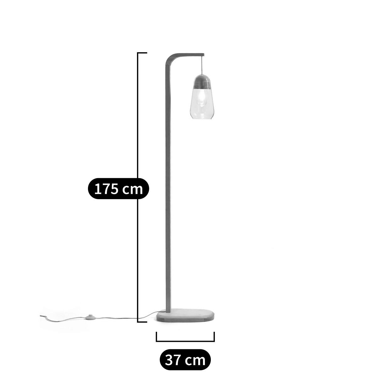 Nasoa Wood & Glass Floor Lamp – image 8