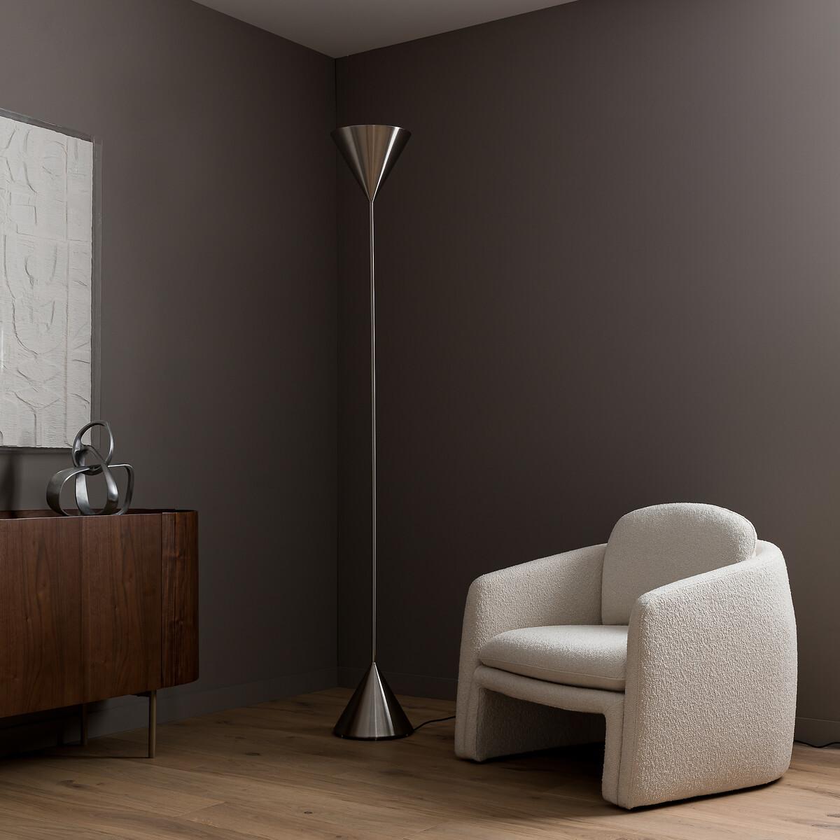 Moke Brushed Nickel Double Cone Floor Lamp – image 4