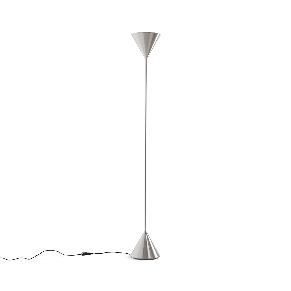 Moke Brushed Nickel Double Cone Floor Lamp – image 7