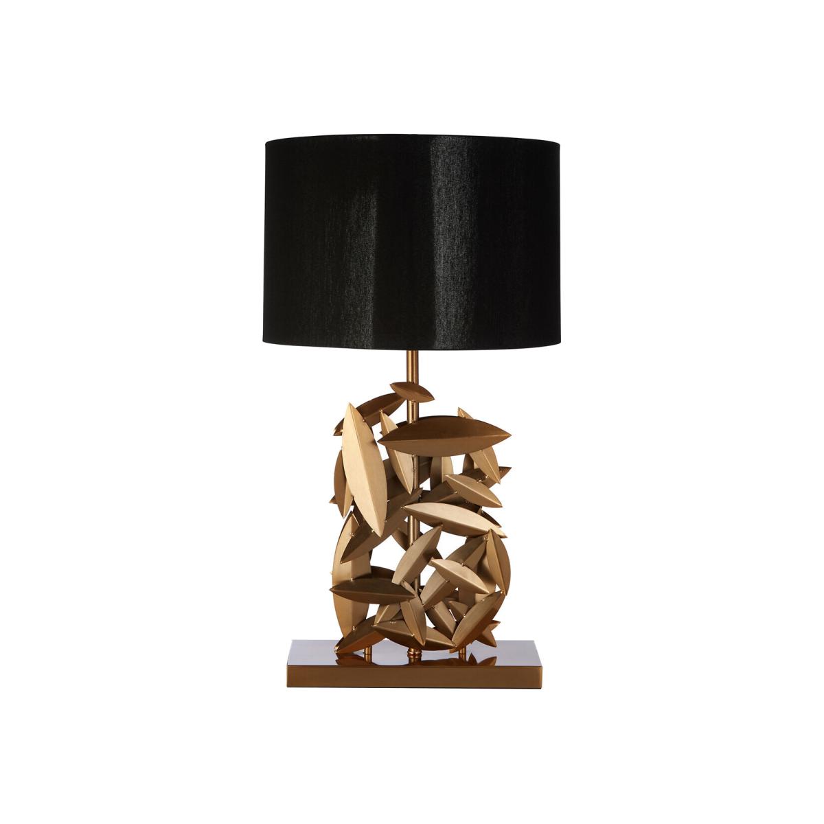 Cascading Gold Leaf Abstract Table Lamp – image 1