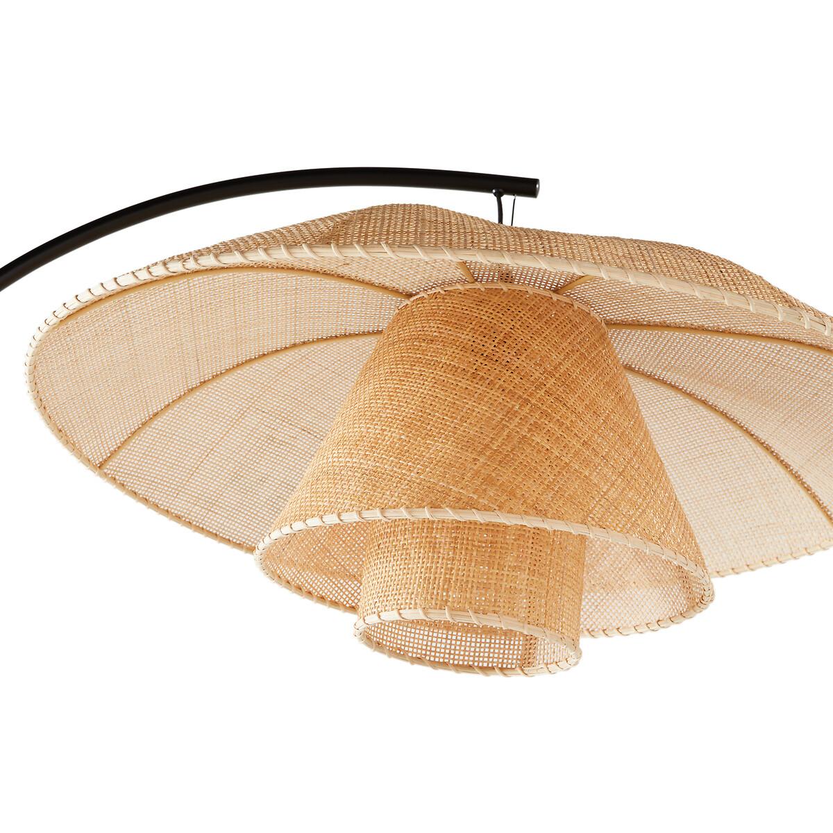 Lola Metal & Rattan Arc Floor Lamp – image 4