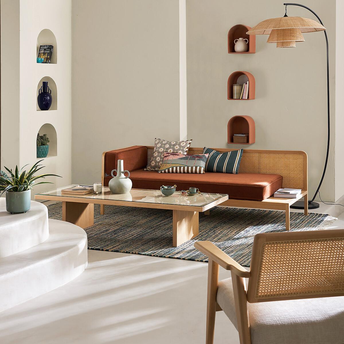 Lola Metal & Rattan Arc Floor Lamp – image 6