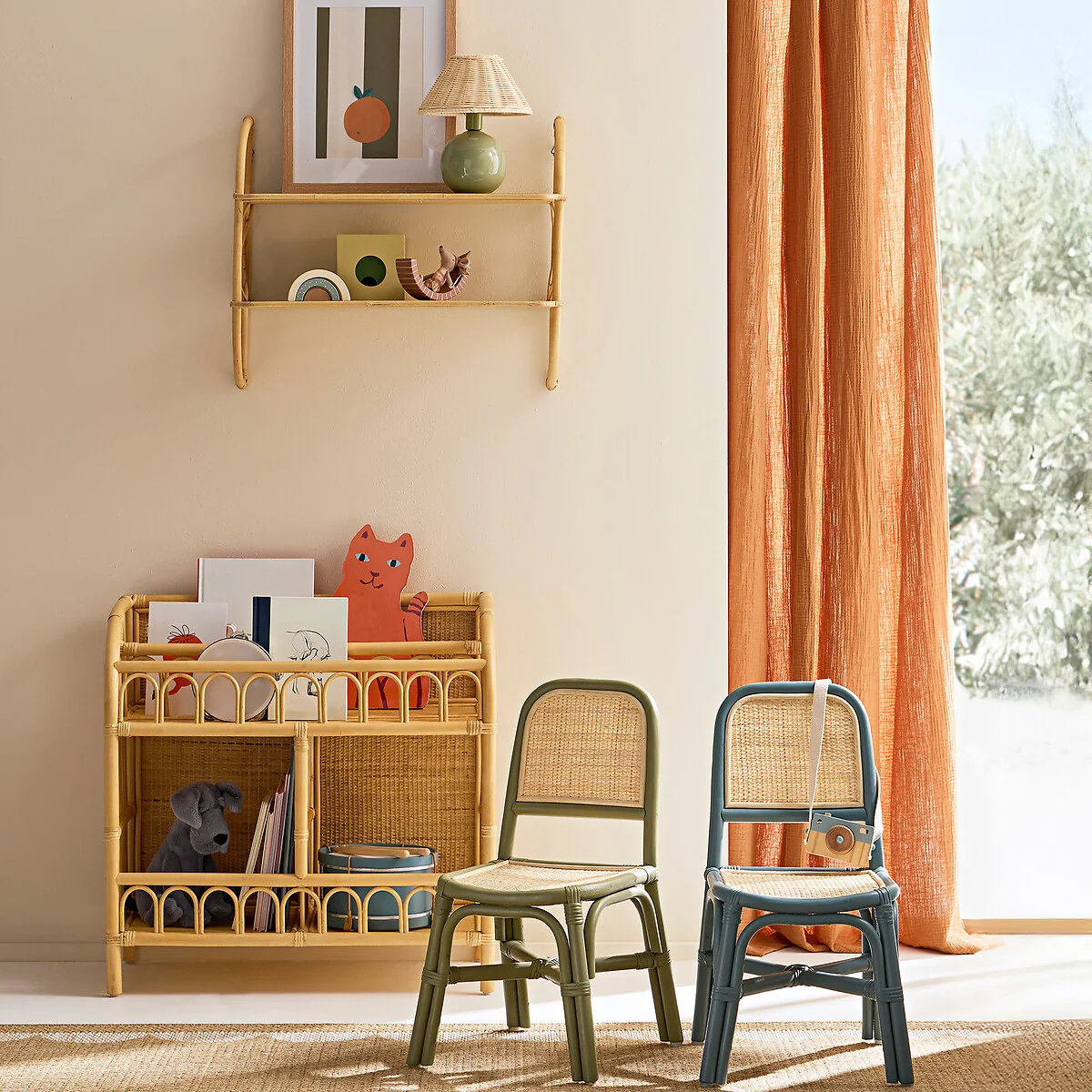 Alios Ceramic & Rattan Table Lamp – image 2