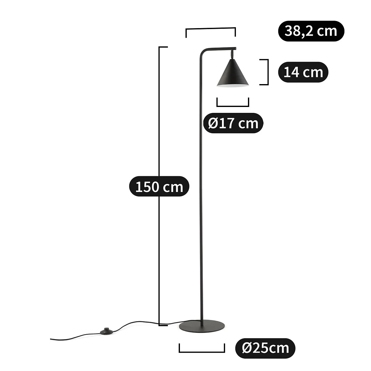 Hiba Adjustable Metal Floor Lamp – image 5