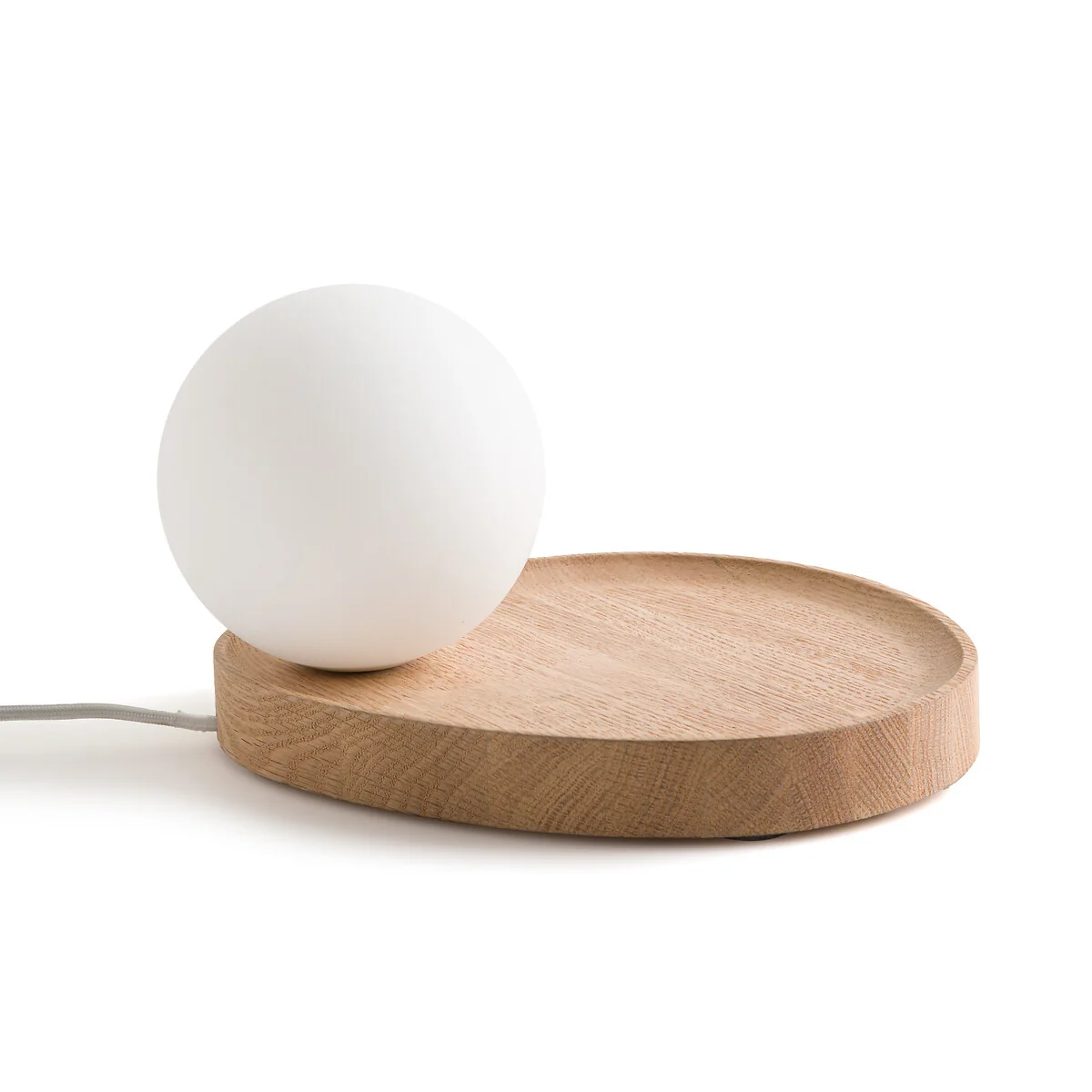 Hannasta Oak & Opaline Globe Table Lamp – image 6