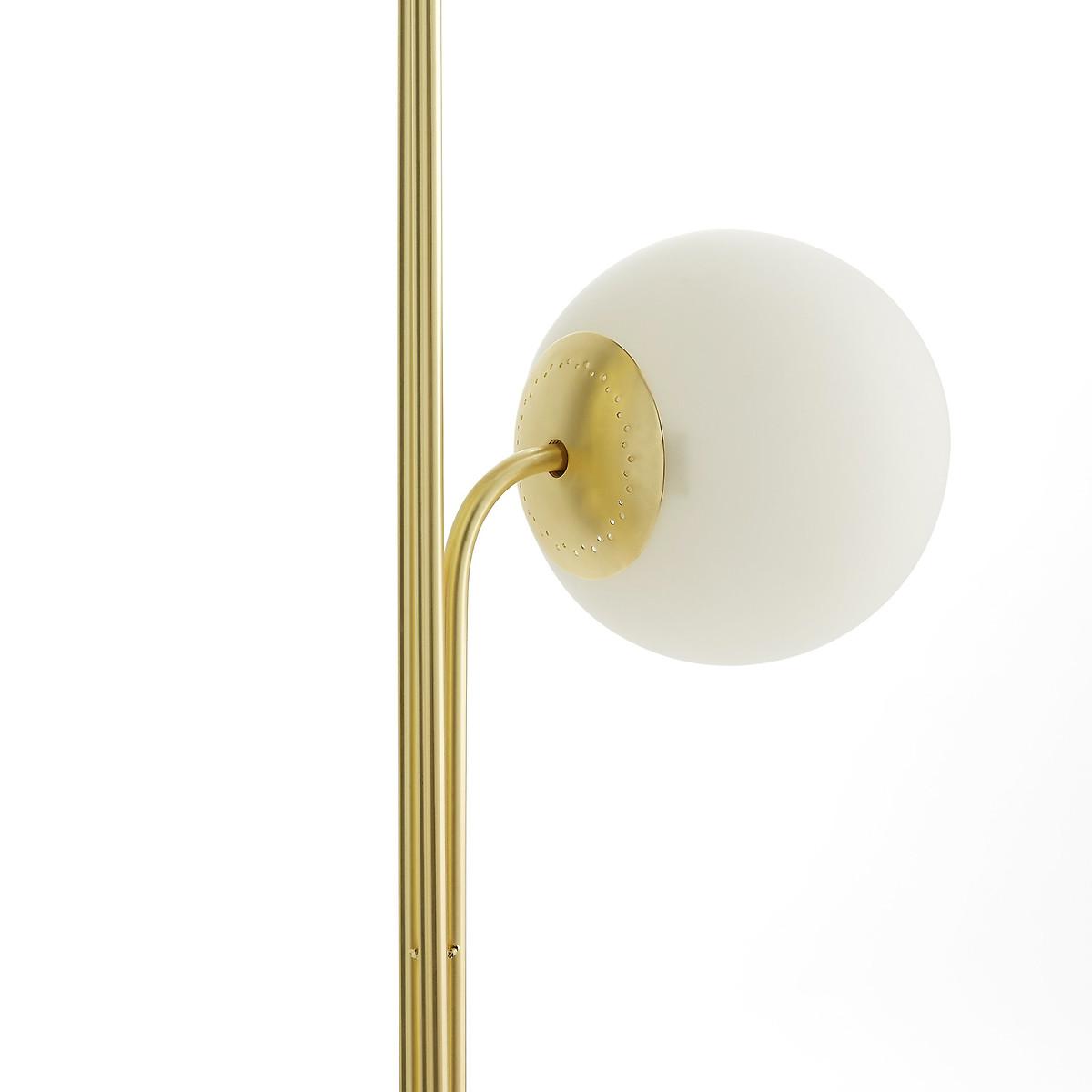 Moricio Brass & Smoked Glass Floor Lamp – image 3