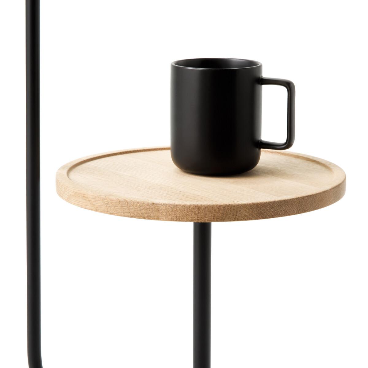 Mugli Metal Floor Lamp with Wooden Shelf – image 5