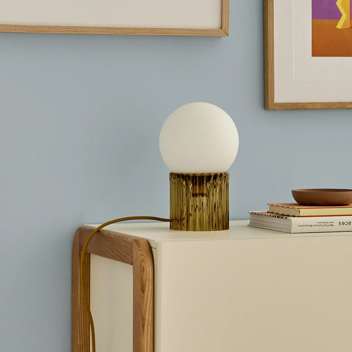Dima Opaline & Coloured / Streaked Glass Lamp – image 2