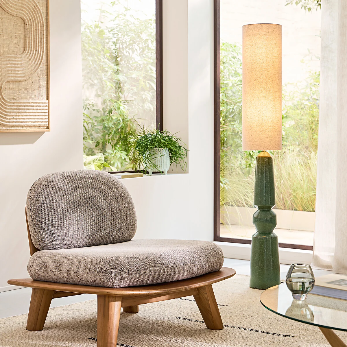 Totemy Ceramic and Linen Floor Lamp – image 2