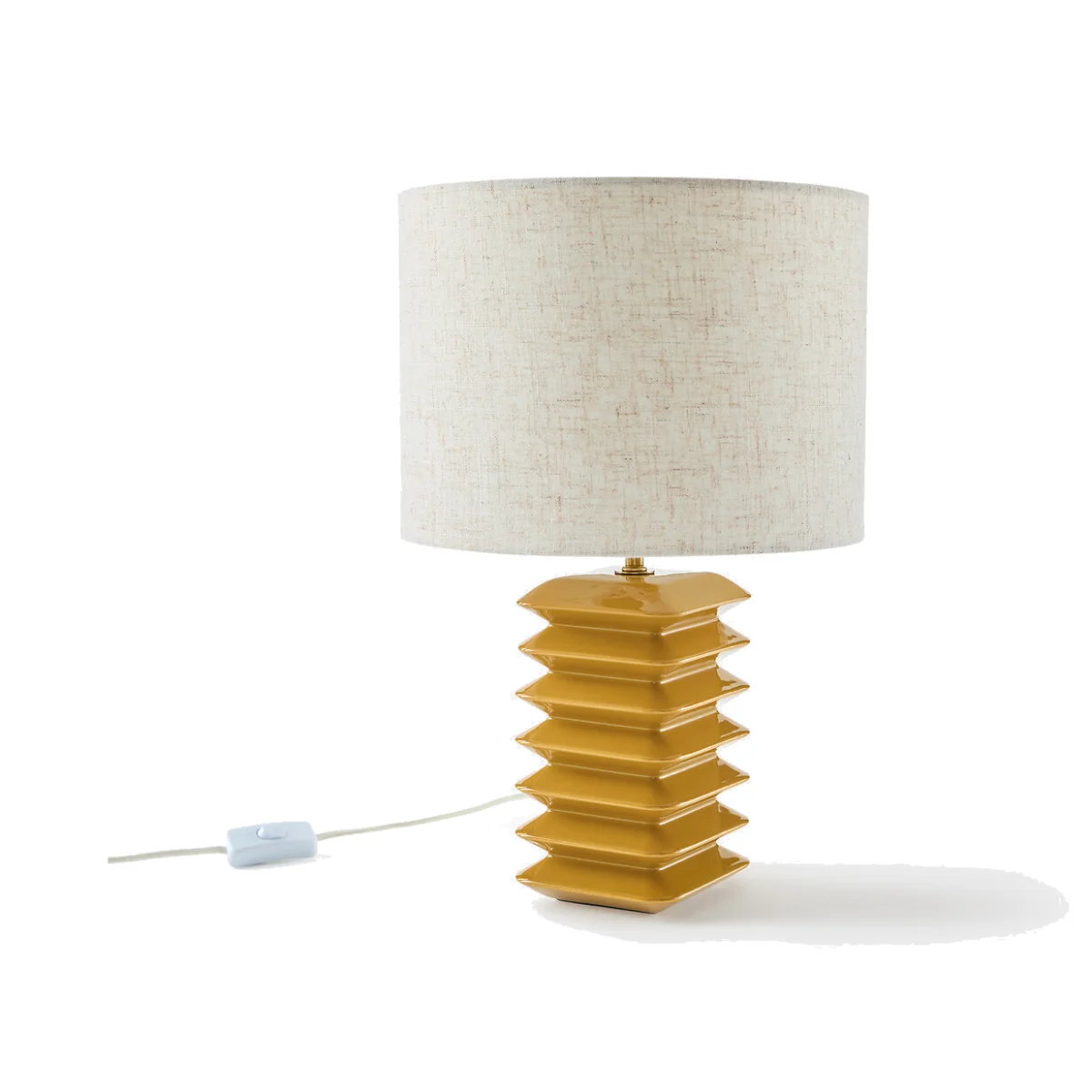 Table Lamp in Ceramic and Linen Remilo – image 1
