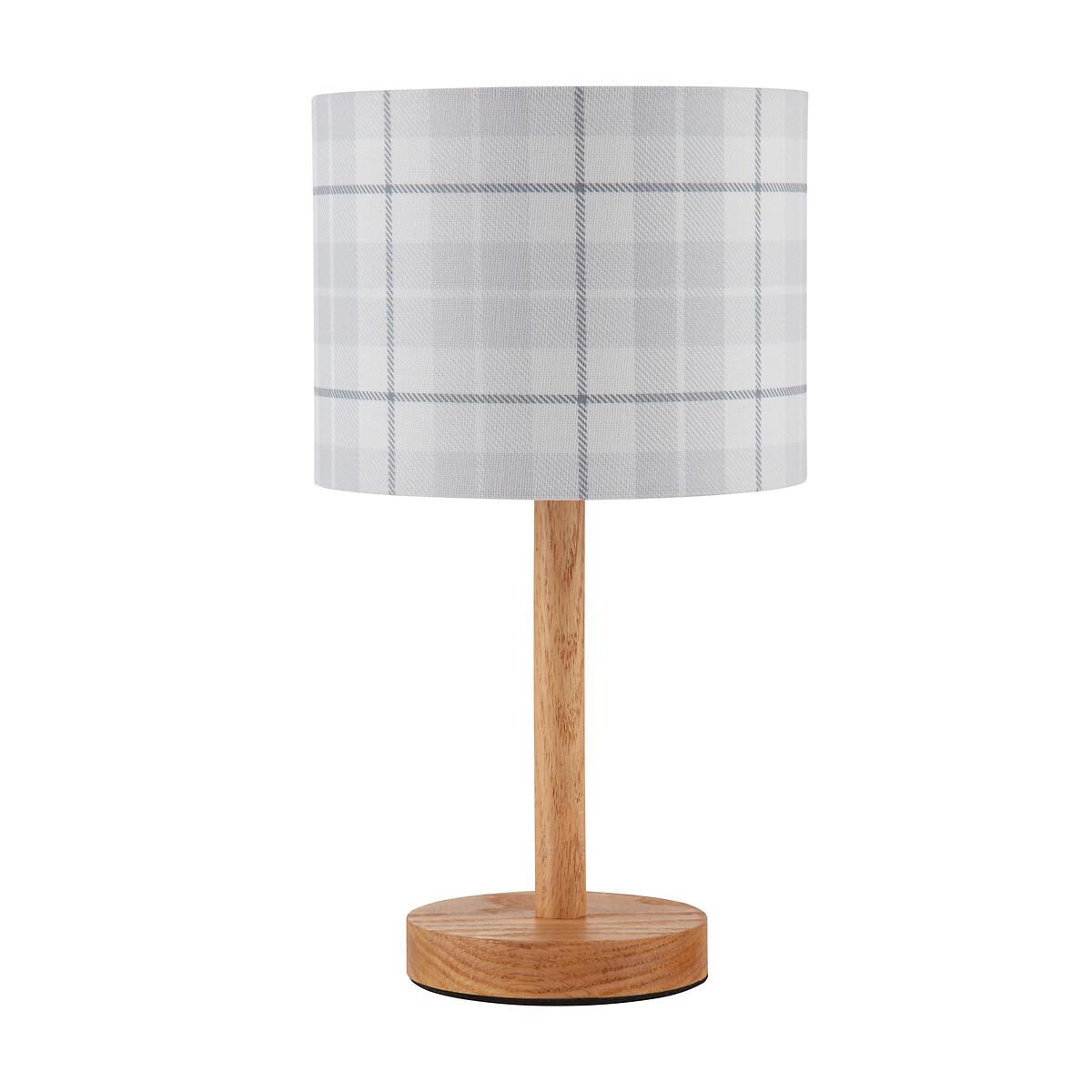 Grey Check Table Lamp – image 2