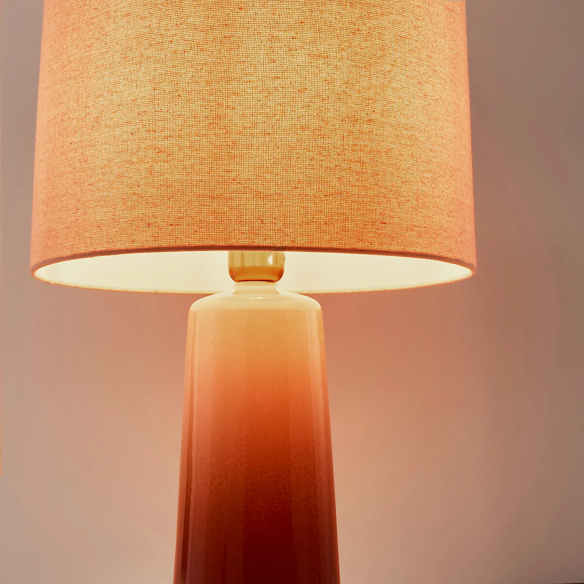 Grezza Ceramic/Linen Table Lamp, Height 47cm – image 4