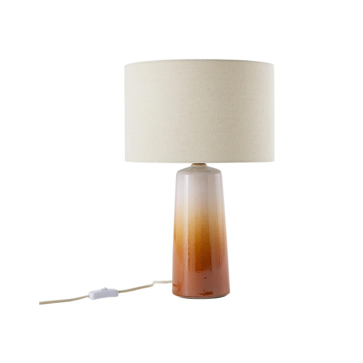 Grezza Ceramic/Linen Table Lamp, Height 47cm – image 1